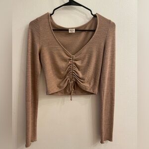 Aritzia Brown Crop Top - Wilfred Free